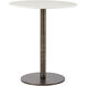 Enco White / Antique Gold Bar Table